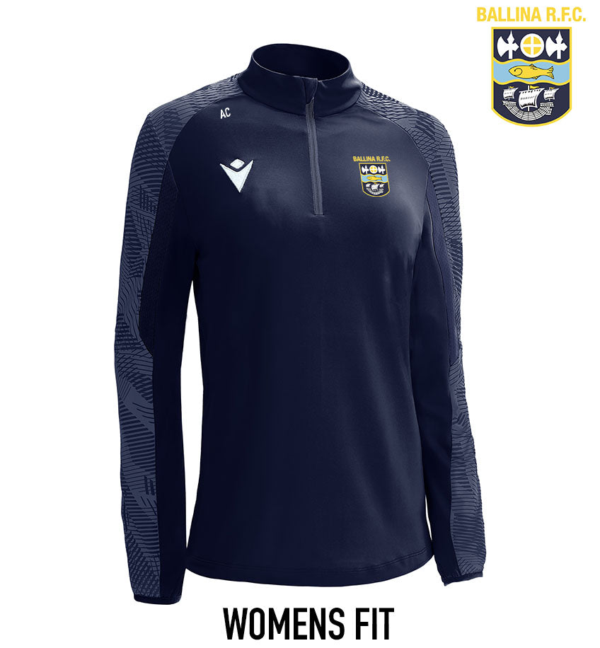 Ballina RFC Womens Fit Macron Dora 1/4 Zip Top