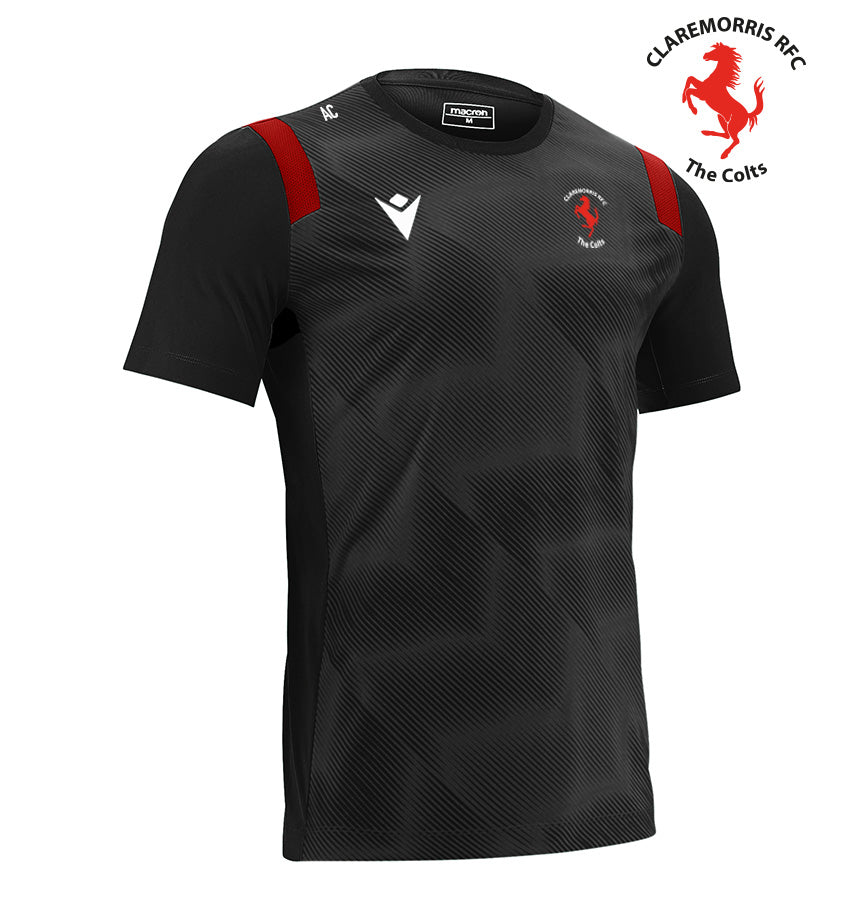 Claremorris RFC Macron Black/Red Rodder Training Tee