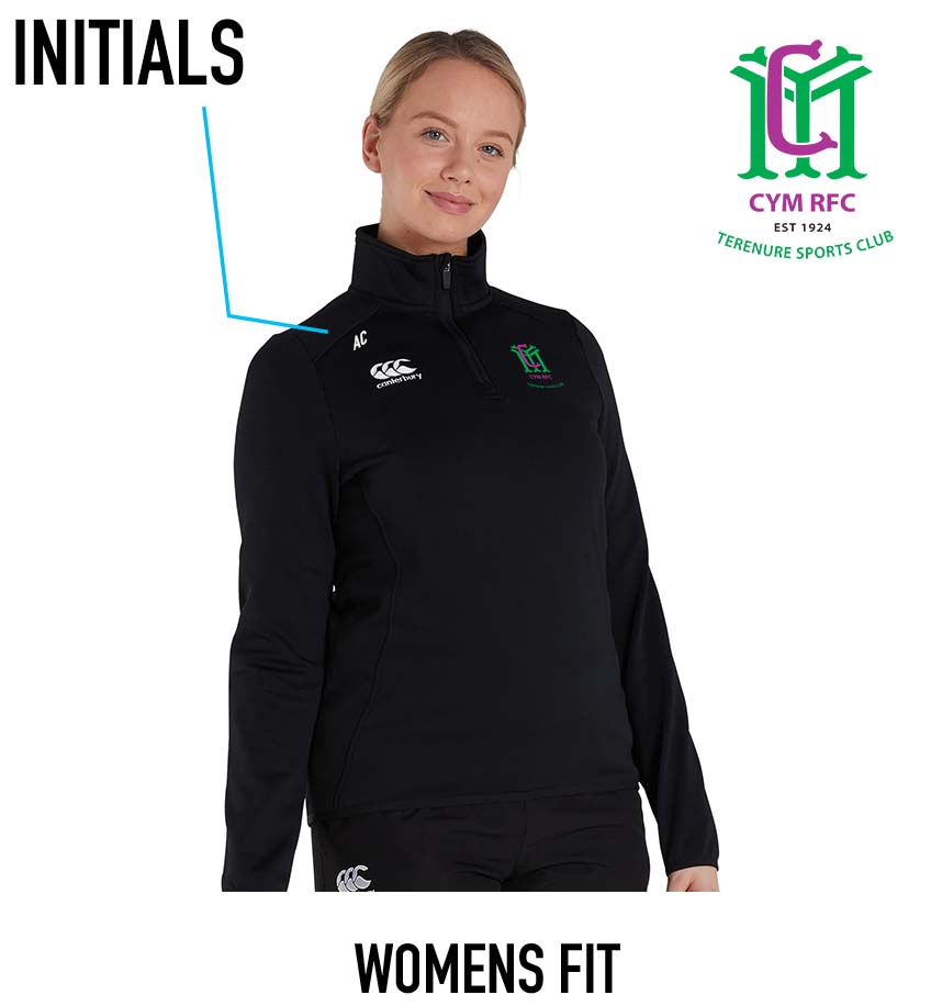 CYM Terenure RFC Canterbury Club 1/4 Zip Mid Layer Womens Training Top