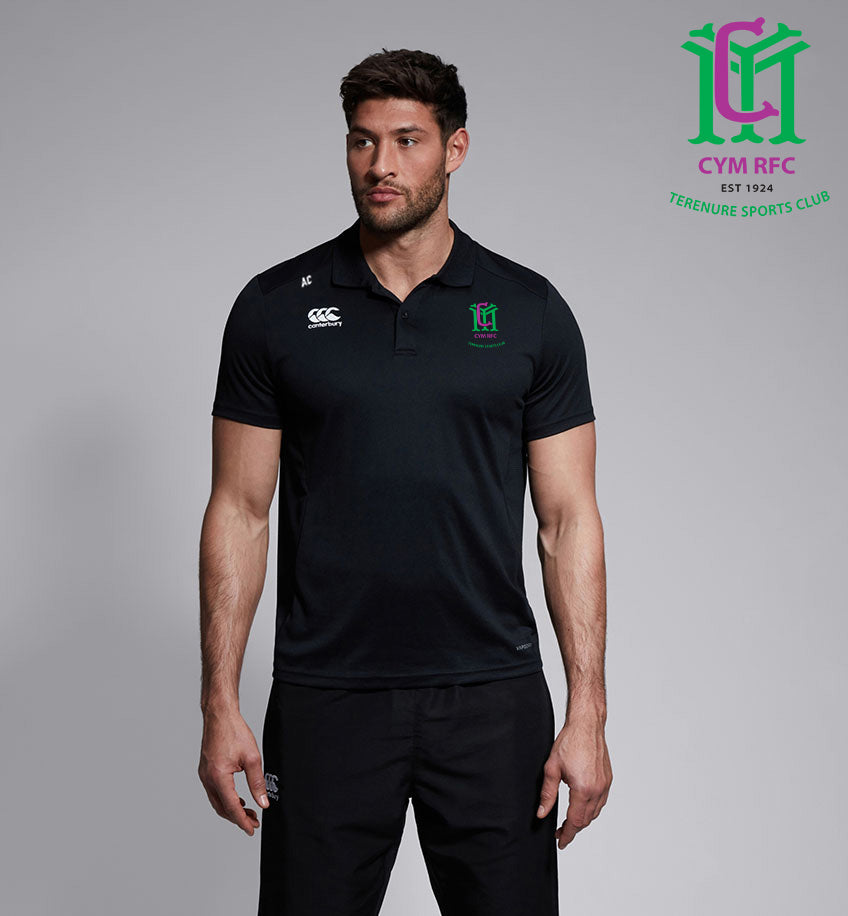 CYM Terenure RFC Canterbury Club Black Polo Shirt