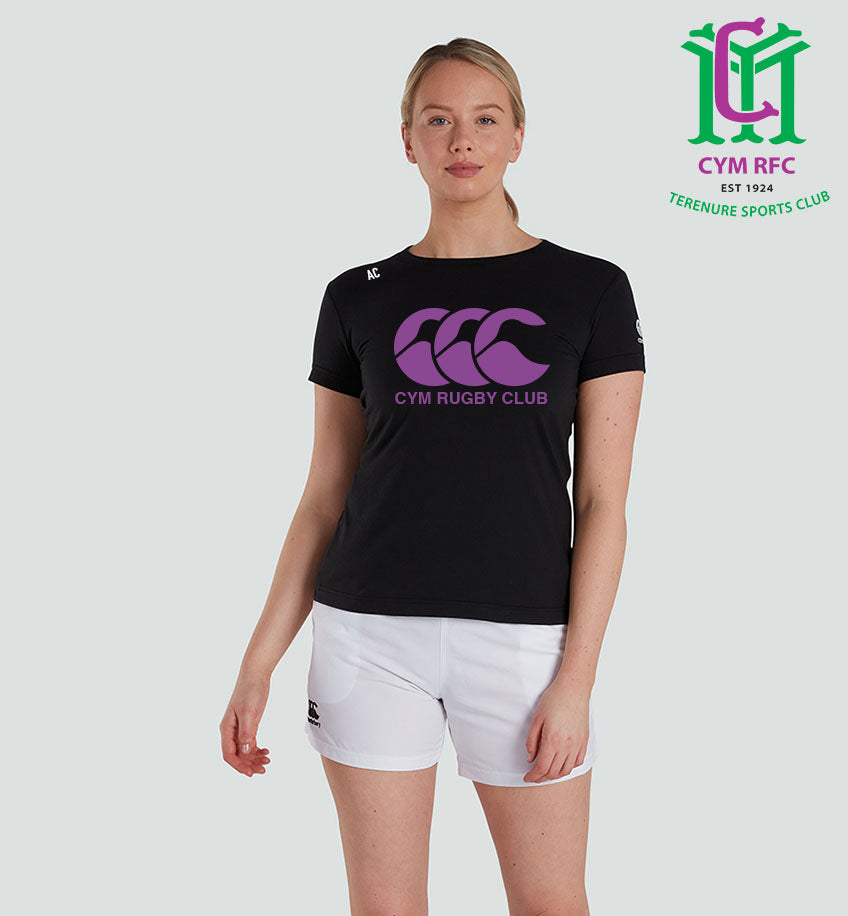 CYM Terenure RFC CCC Black Womens Tee