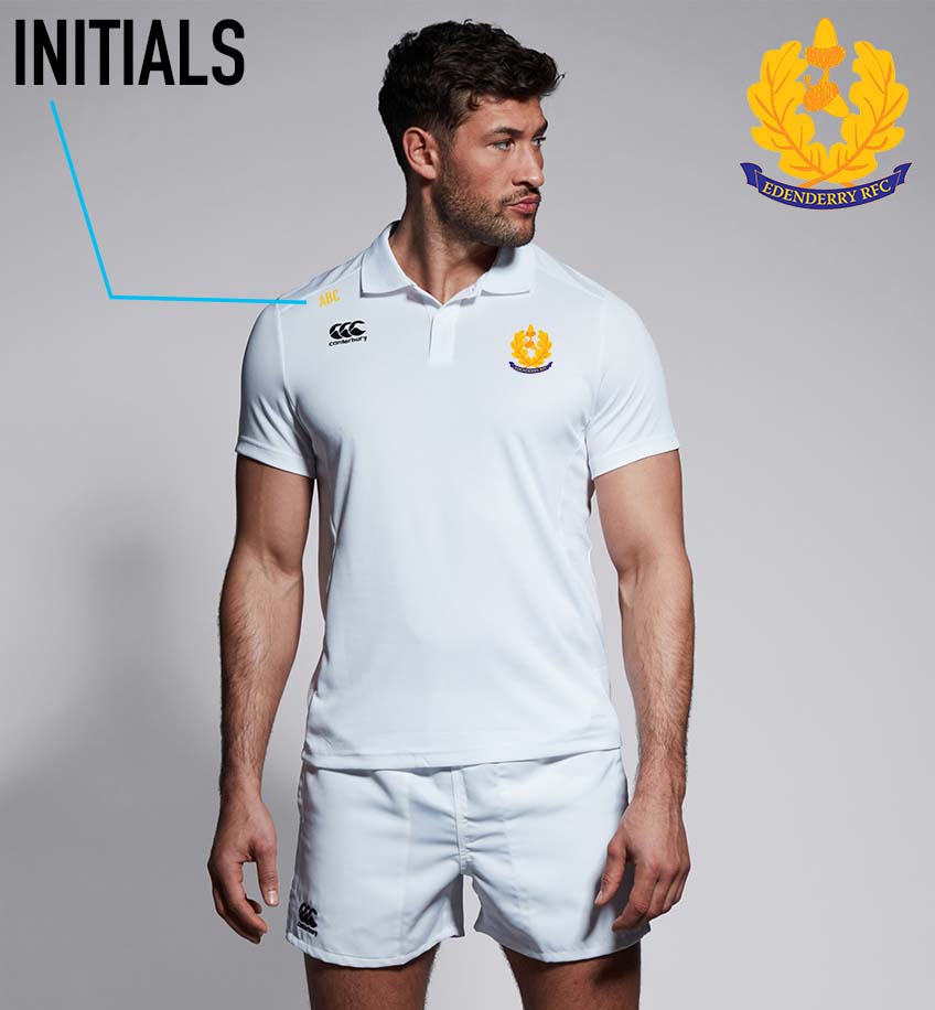 Edenderry RFC Canterbury Club White Polo Shirt