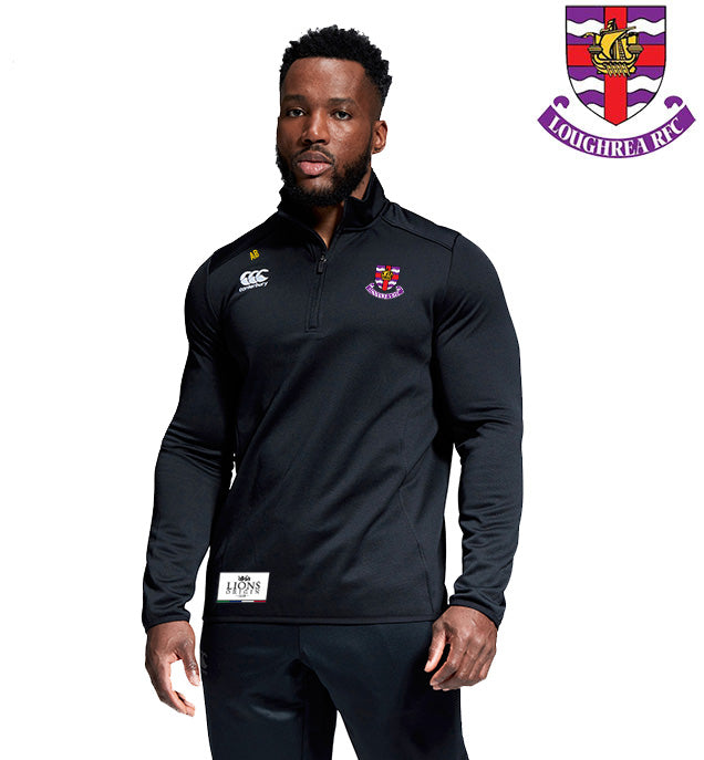 Loughrea RFC Canterbury Lions Origin Club 1/4 Zip Mid Layer Mens Black Training Top