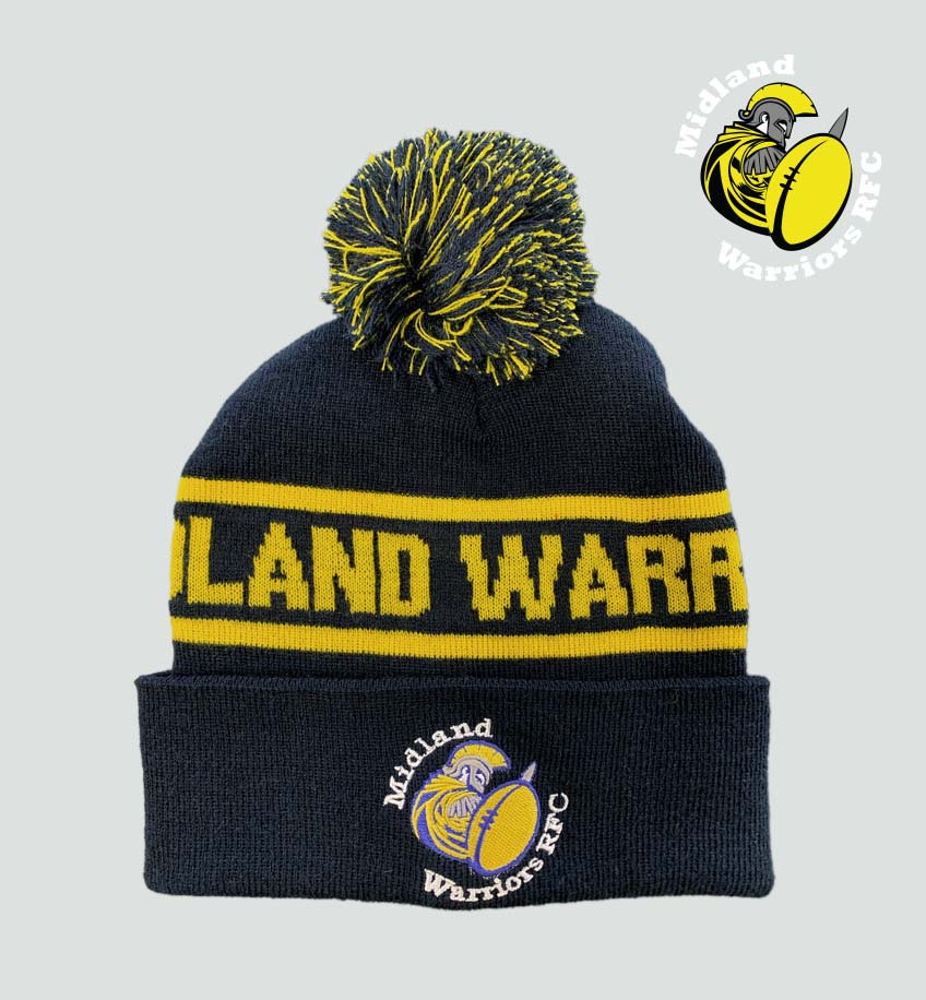 Midland Warriors RFC Official Bobble Hat