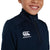  Canterbury Club 1/4 Zip Mid Layer Training Top Junior close up navy