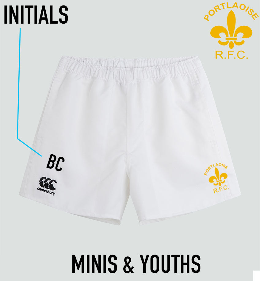 Portlaoise RFC Canterbury Pro Shorts Minis &amp; Youths
