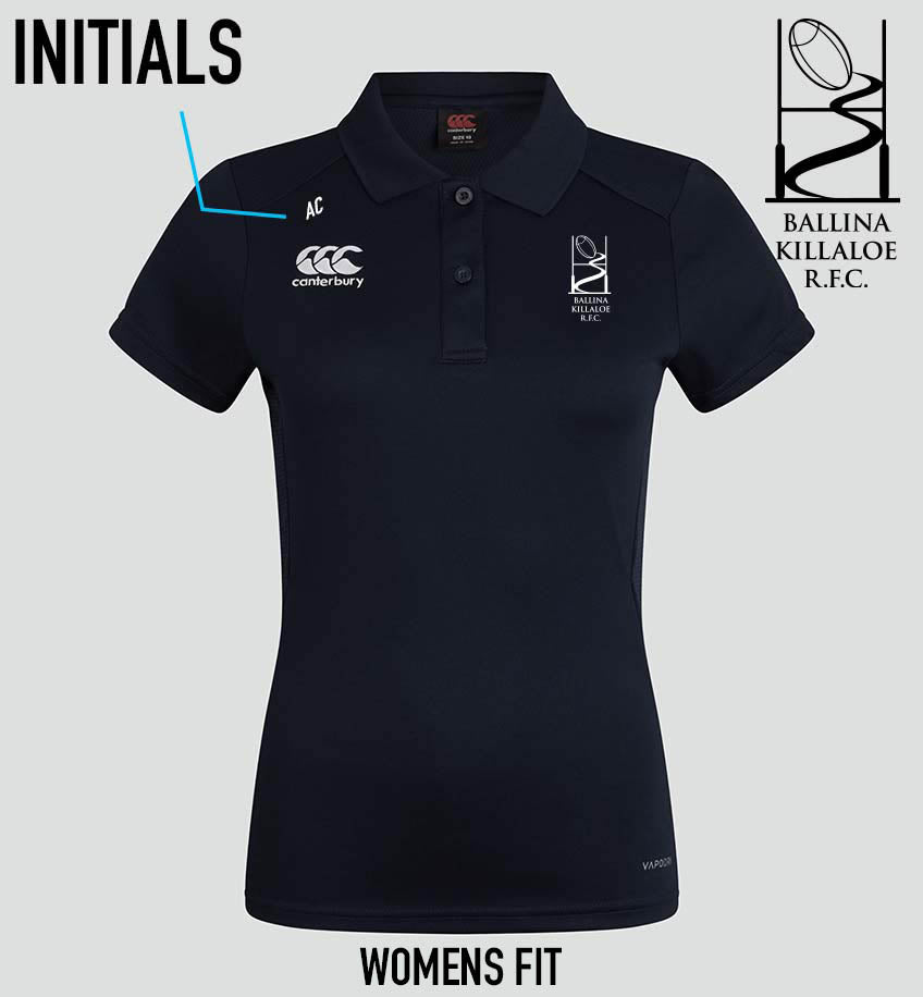 Ballina Killaloe RFC Canterbury Club Womens Black Polo Shirt