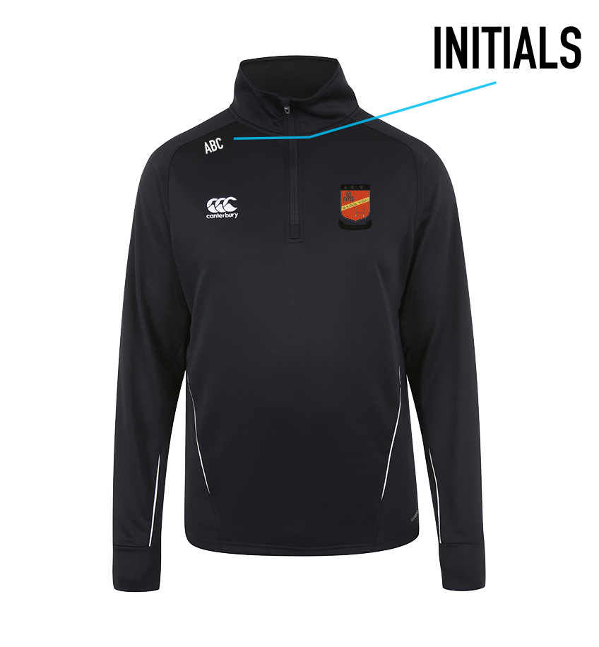 Canterbury Team Sale Black 1/4 Zip Mid Layer