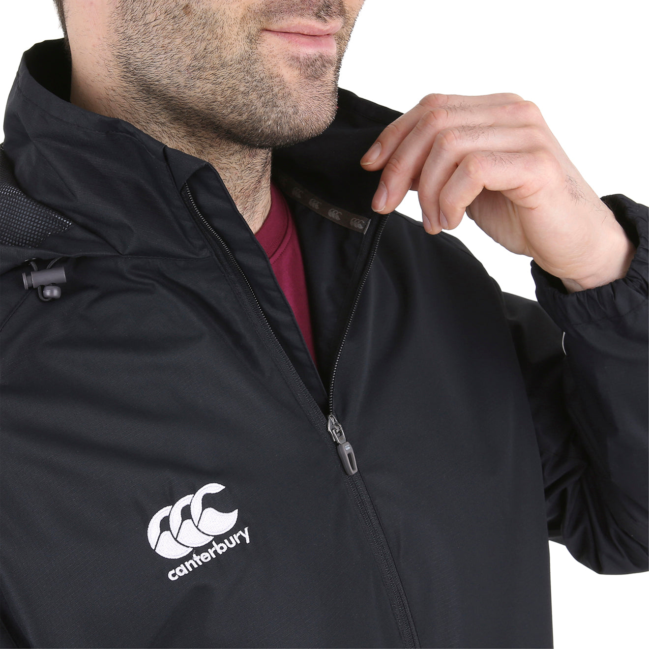 Canterbury Team Sale Full Zip Black Rain Jacket