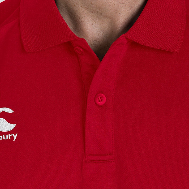 Canterbury Club Polo Close up Flag Red