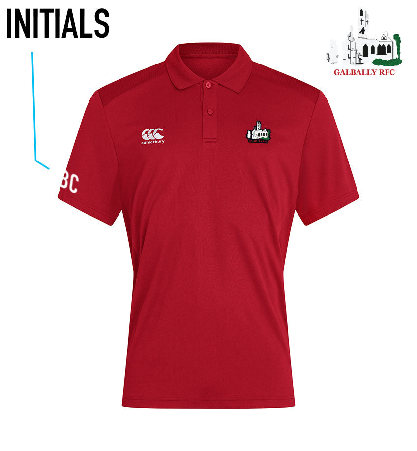 Galbally RFC Canterbury Club Dry Polo Shirt - Red