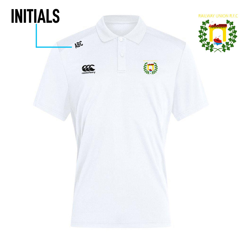 Railway Union RFC Canterbury Club White Polo Shirt